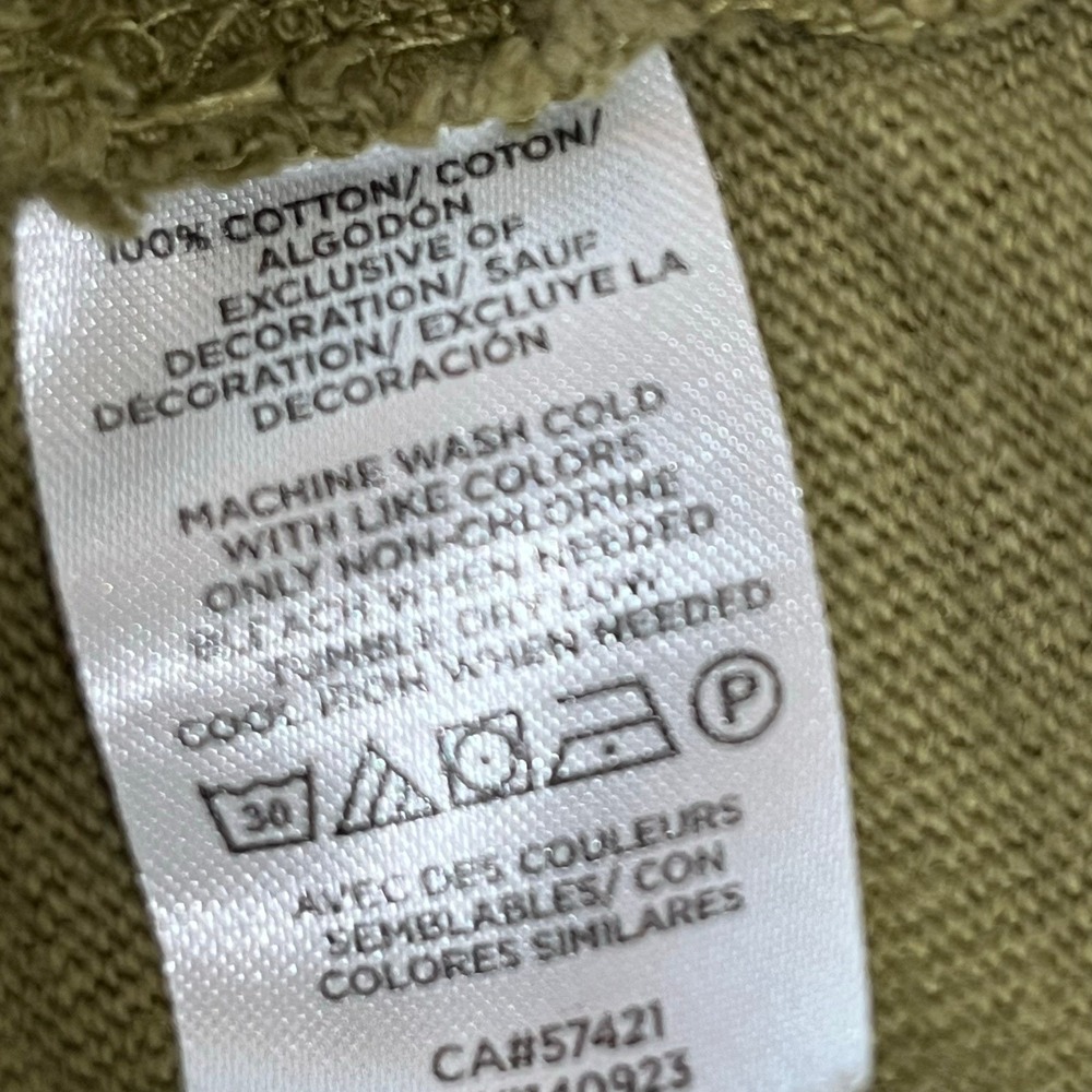 Loft Women's Blouse Sz Small Army Green Eyelet Puff Sleeves Cottage Core - Picture 5 of 6